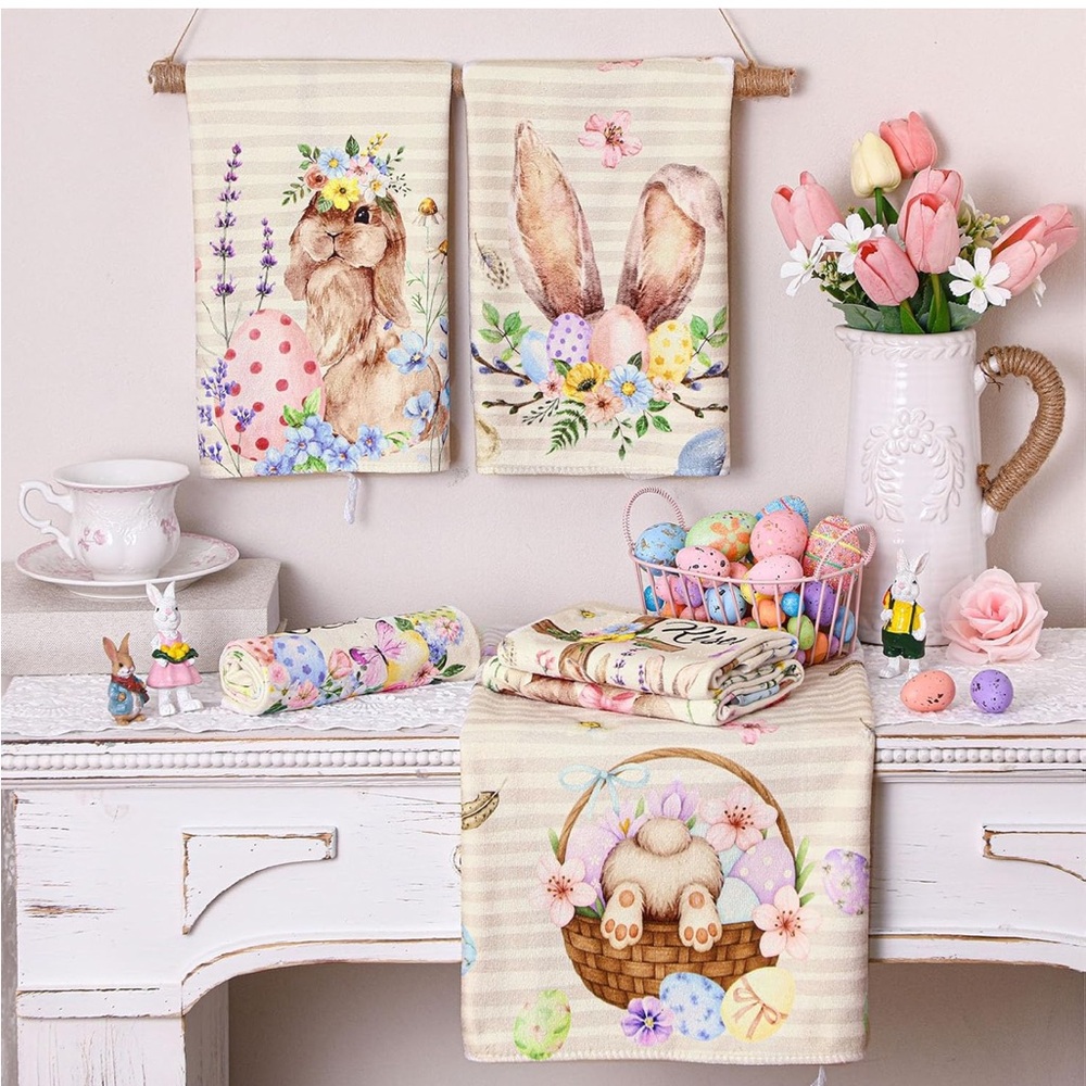 🐰 Easter Bunny Dish Towels - Set of Two - Picture 5 of 7